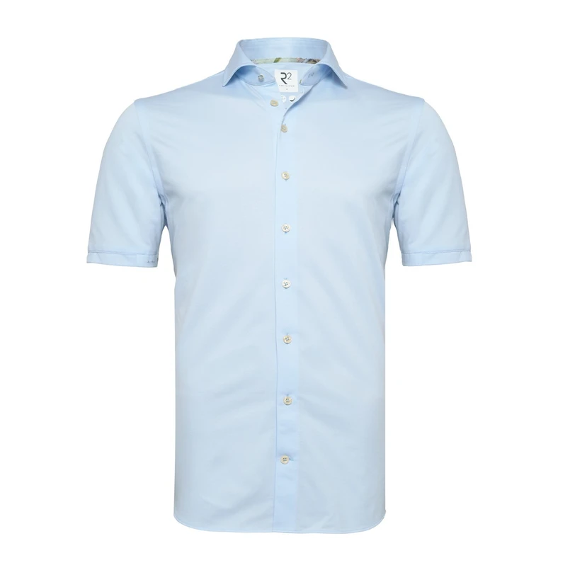 R2 Heren Overhemd 129.wspss.001 Midden blauw