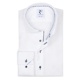 R2 Heren Overhemd Nos.twill.001/004 Wit