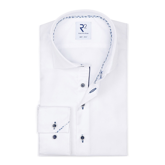 R2 Heren Overhemd Nos.twill.xls.001/00 Wit