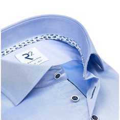R2 Heren Overhemd Nos.twill.xls.002/01 Bleu