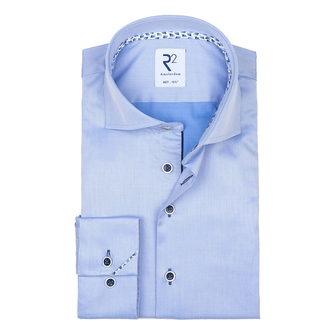 R2 Heren Overhemd Nos.twill.xls.002/01 Bleu
