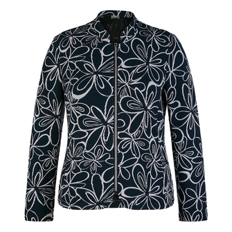 Rabe Dames Blazer 54-123221 Blauw dessin