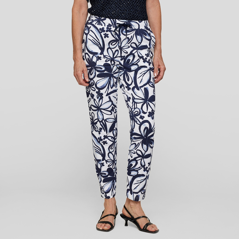 Rabe Dames Broek 54-223450 Blauw dessin