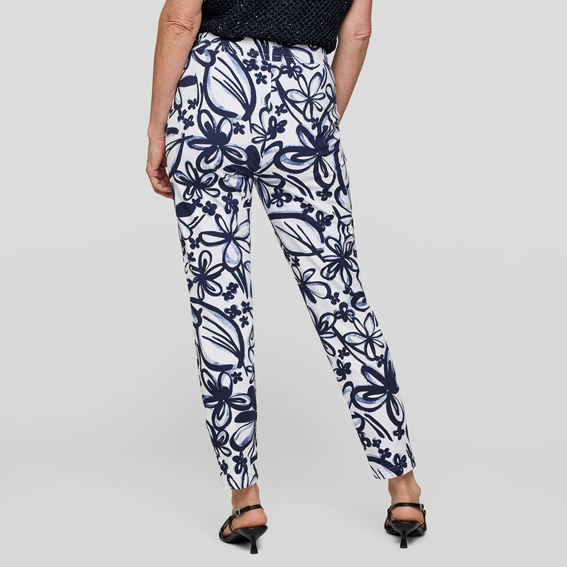 Rabe Dames Broek 54-223450 Blauw dessin