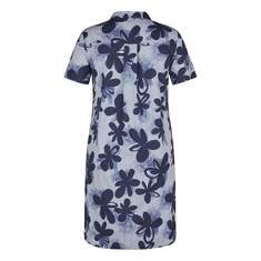 Rabe dames jurk doorknoop print Blauw dessin