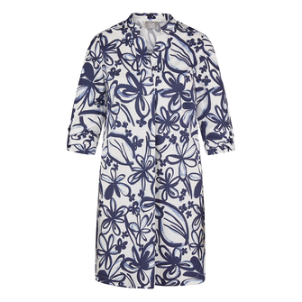 Rabe dames jurk km print Blauw dessin
