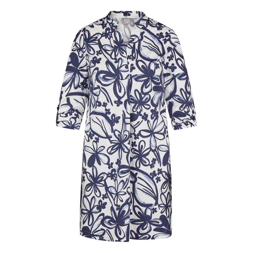 Rabe dames jurk km print Blauw dessin