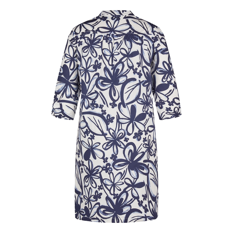 Rabe dames jurk km print Blauw dessin