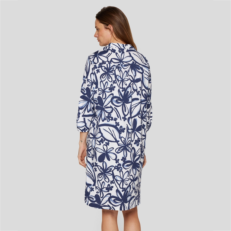 Rabe dames jurk km print Blauw dessin