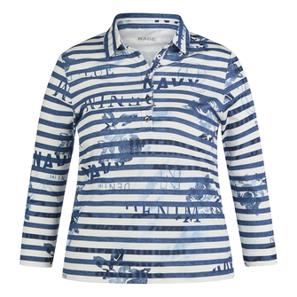 Rabe Dames Polo 54-113356 Blauw dessin