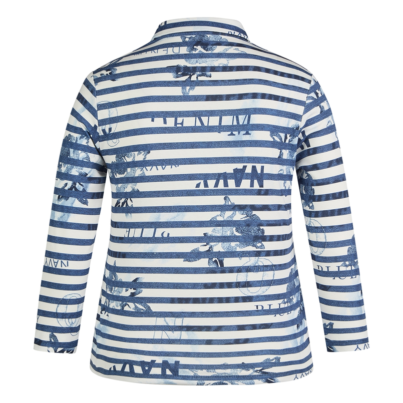 Rabe Dames Polo 54-113356 Blauw dessin