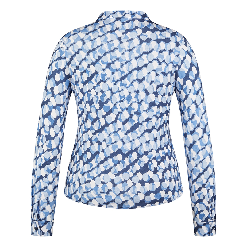 Rabe Dames Polo 54-113402 Blauw dessin