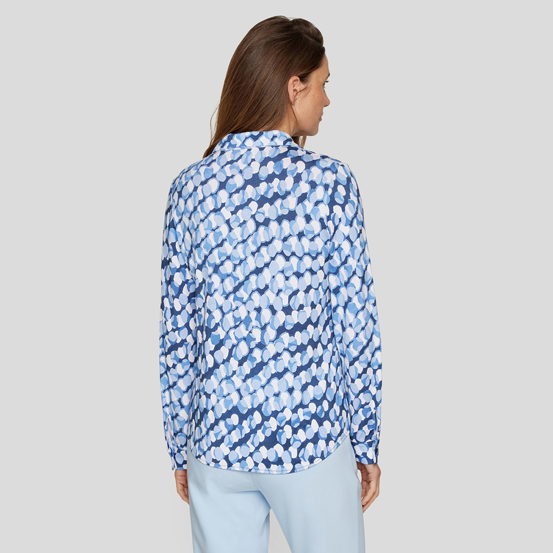Rabe Dames Polo 54-113402 Blauw dessin