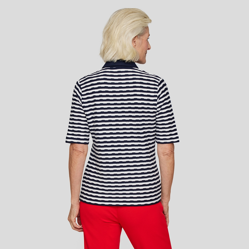 Rabe Dames Polo 54-123355 Blauw dessin