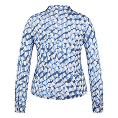 Rabe dames polo LM print Blauw dessin