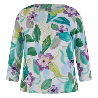 Rabe dames shirt print Groen dessin
