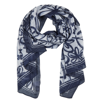 Rabe Dames Sjaal 54-223940 Blauw dessin