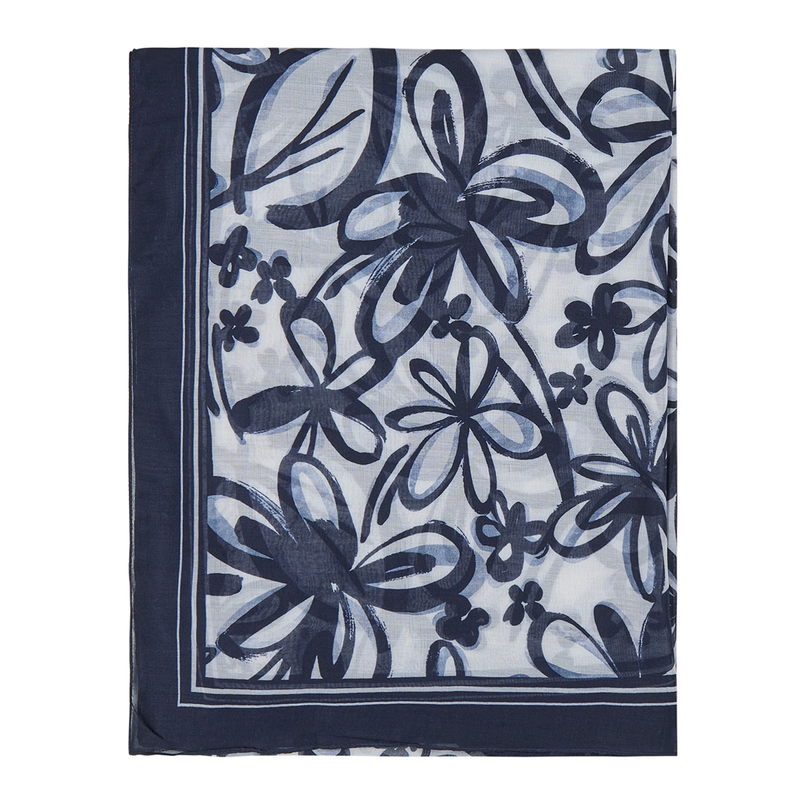 Rabe Dames Sjaal 54-223940 Blauw dessin