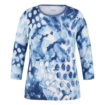 Rabe Dames Top 54-113352 Blauw dessin
