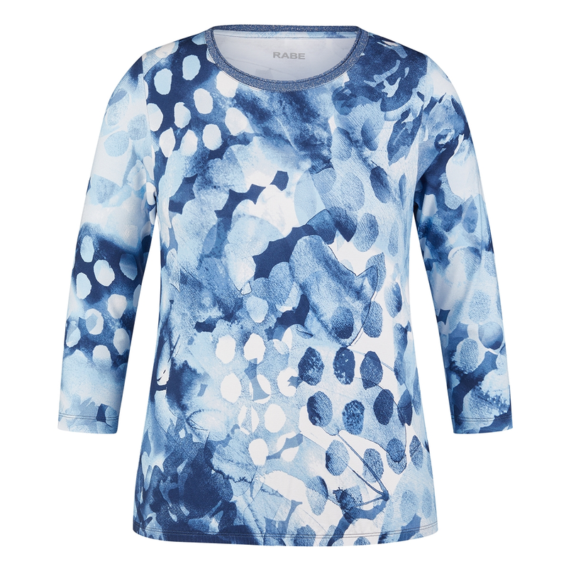 Rabe Dames Top 54-113352 Blauw dessin