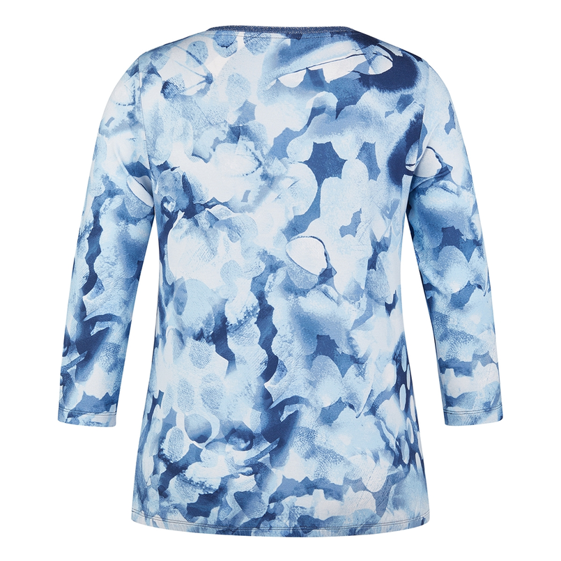 Rabe Dames Top 54-113352 Blauw dessin