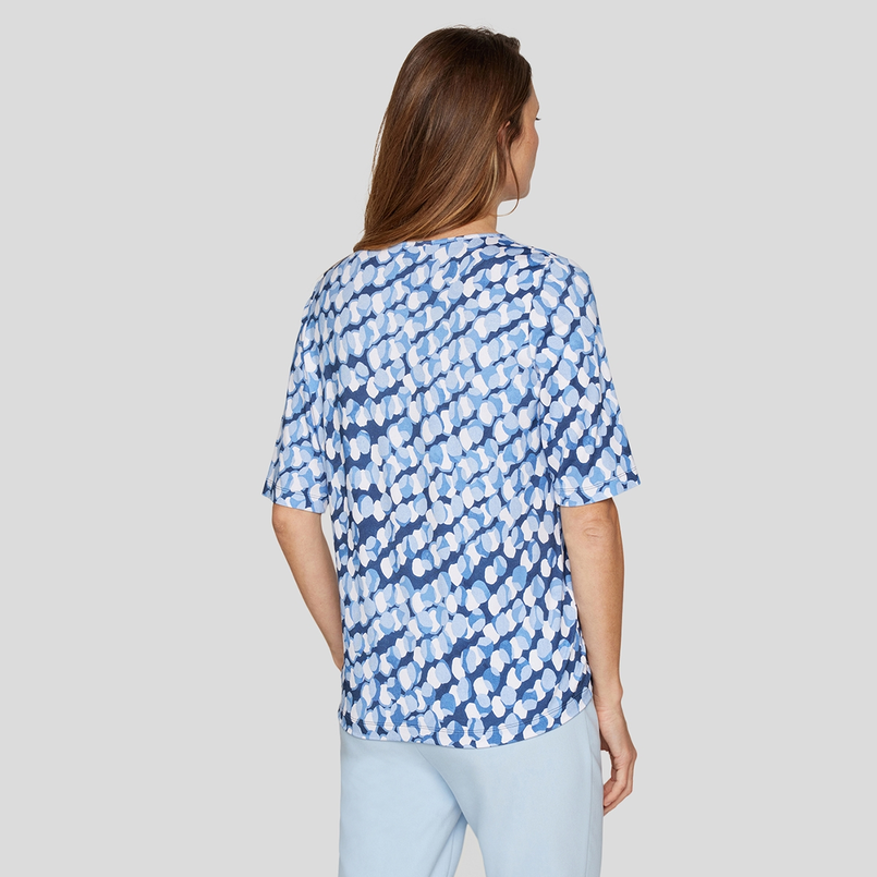 Rabe Dames Top 54-113353 Blauw dessin