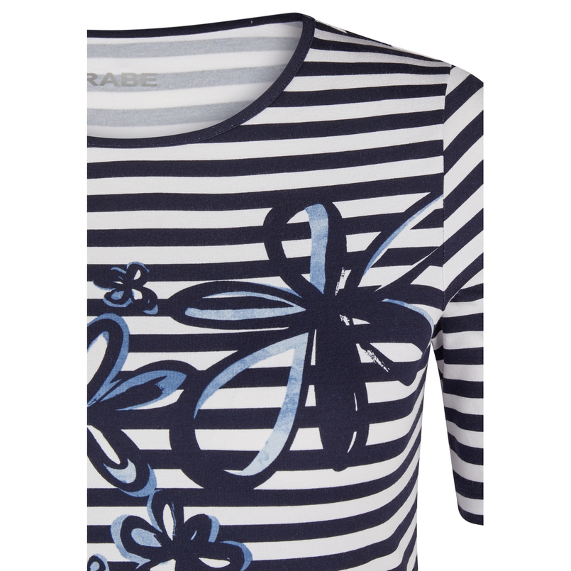 Rabe Dames Top 54-123351 Blauw dessin