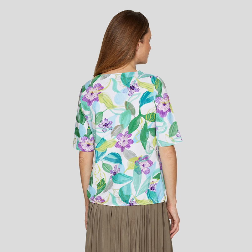 Rabe Dames Top 54-221351 Groen dessin