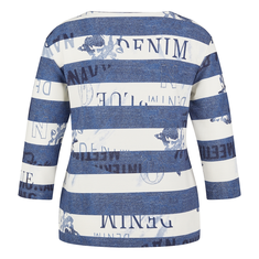 Rabe Dames Trui 54-113354 Blauw dessin