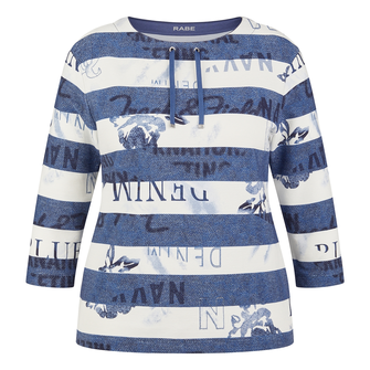 Rabe Dames Trui 54-113354 Blauw dessin