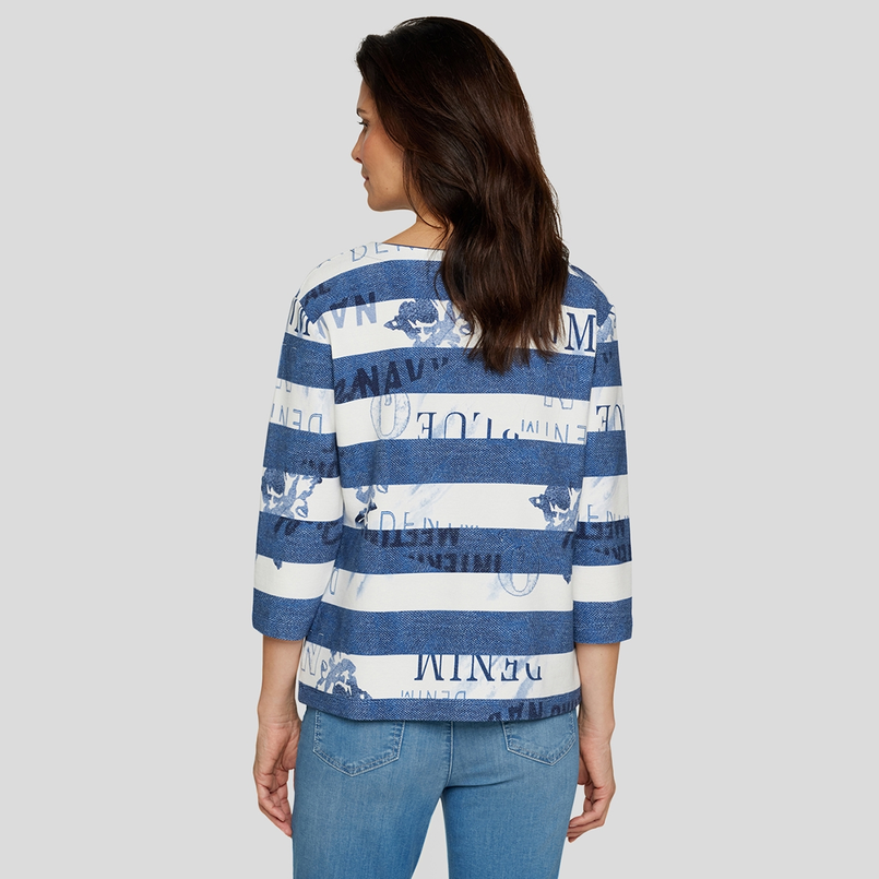 Rabe Dames Trui 54-113354 Blauw dessin