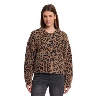 Rino & Pelle Dames Vest Bubbly.5012511 Bruin dessin