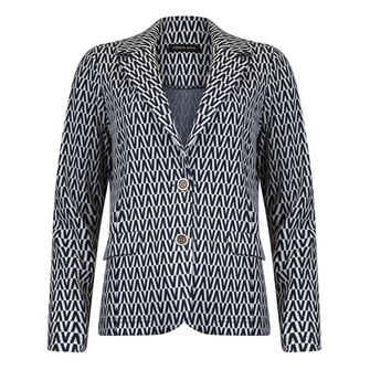 Roberto Sarto Dames Blazer 511040 Blauw dessin