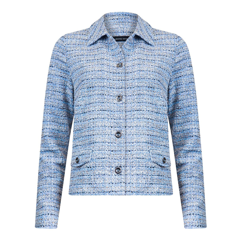 Roberto Sarto Dames Blazer 511151 Blauw dessin