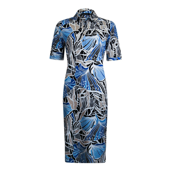 Roberto Sarto Dames Jurk 511115 Blauw dessin