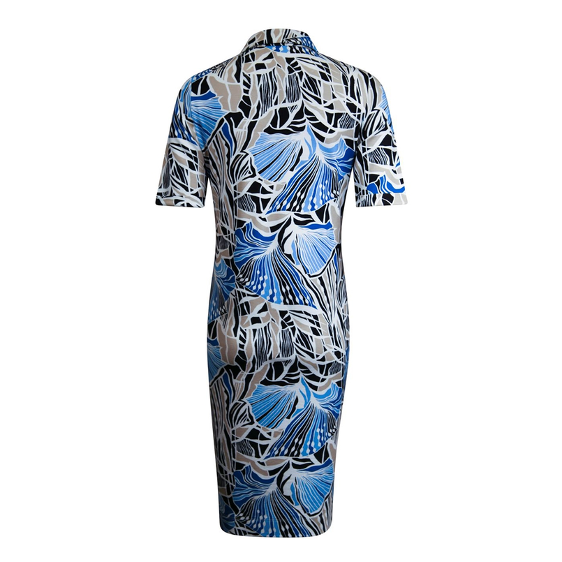 Roberto Sarto Dames Jurk 511115 Blauw dessin