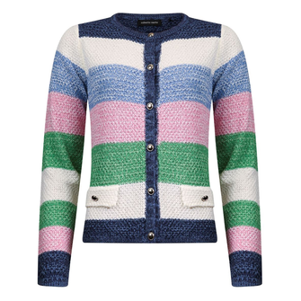 Roberto Sarto Dames lintjes vest multicolour streep Diverse kleuren