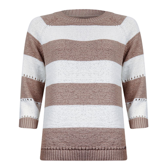 Roberto Sarto Dames pull uni 3/4 mw lintjes Zand