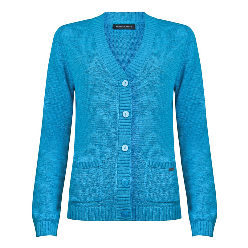 Roberto Sarto Dames Vest 511120 Midden blauw