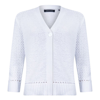 Roberto Sarto Dames vest kort lintjesgaren Wit