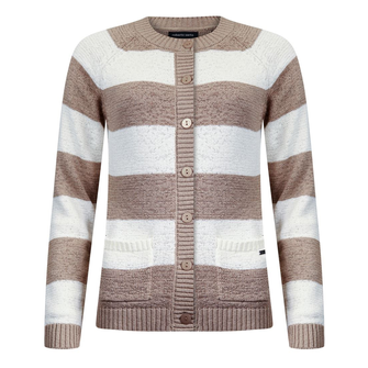 Roberto Sarto Dames vest streep lintjesgaren Zand