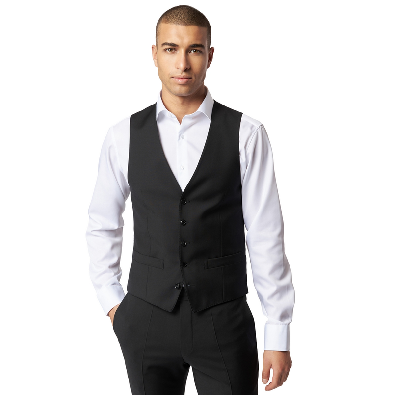 Roy Robson Heren Gilet S-30-05-a001 Zwart