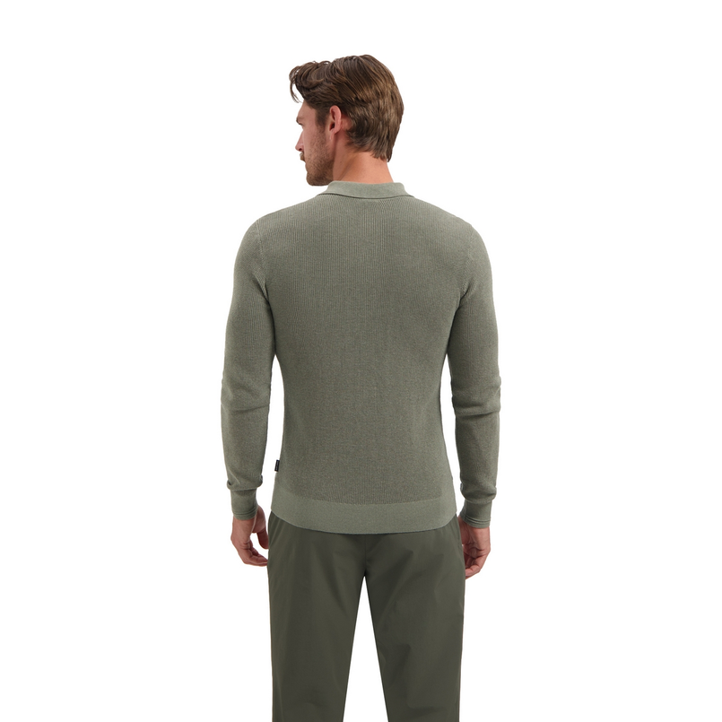 Saint Steve Heren Polo LS 230521.SANDER-S.60012 Army
