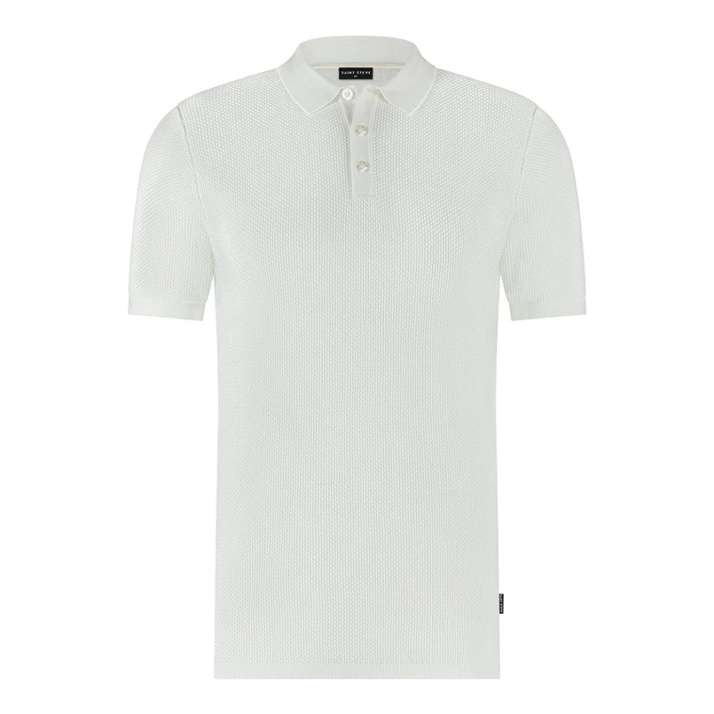 Saint Steve Heren Polo Stanley Wit