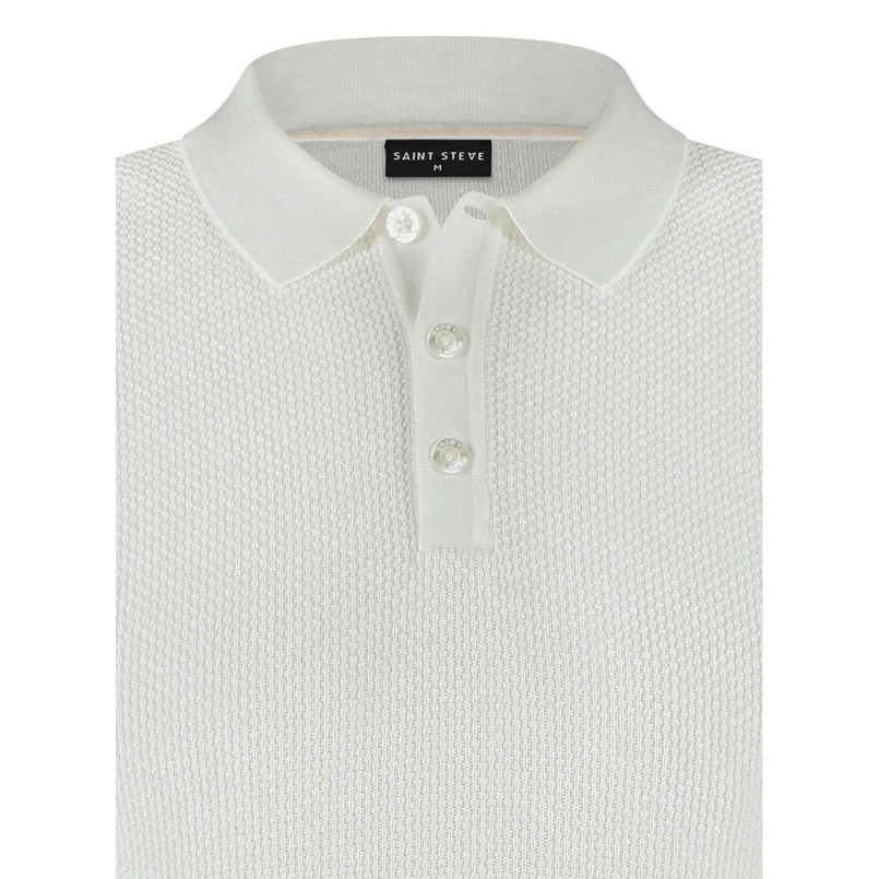 Saint Steve Heren Polo Stanley Wit