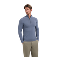 Saint Steve Heren trui met rits 19480.CAS-S.70035 Midden blauw
