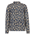 Sanne Dames Blouse 25002blousepanterpri Blauw dessin