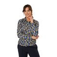 Sanne Dames Blouse 25002blousepanterpri Blauw dessin