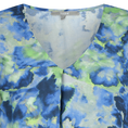Sanne Dames Blouse 25044blousekmprintvi Blauw dessin