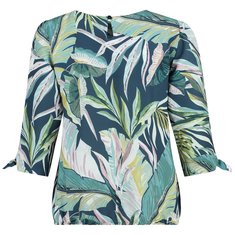 Sanne Dames blouse BL. Iniso Groen dessin